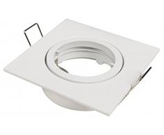 McShine - Einbaurahmen Strahler | DL-826 | weiß, 82x82mm, Bajonett, schwenkbar