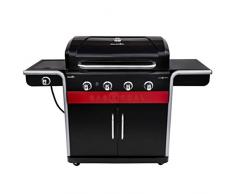Char-Broil Gas2Coal 440 Hybrid Grill - 4 Brenner Gas & Kohlegrill mit Seitenbrenner, Schwarz