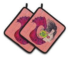 Caroline s Treasures Meerjungfrau Paar Topflappen 8338pthd, 7.5hx7.5 W, multicolor