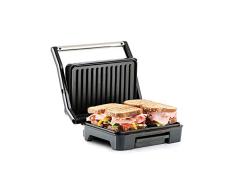 Taurus INOX Grill, Elektrogrill, Sandwichtoaster und Grillplatte, Antihaftplatten, 2200 W, Oberfläche 28 x 22, Fettauffang, Temperaturwähler