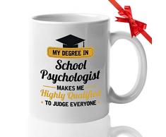 Psychologie-Tasse, 313 ml, lustiges Geschenk für Psychologe – berühmter Kaffee-Becher, Geschenk für Psychiater, Lehrer, Therapeuten, Doktorin, Weiblich