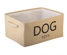 Pethiy Aufbewahrungskorb für Hundespielzeug, Leinen, 40 x 30 x 20 cm