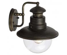 Brilliant Artu Außenwandleuchte hängend spritzwassergeschützt schwarz gold Glas, 1x E27 geeignet für Normallampen bis max. 60W