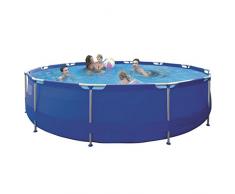 Jilong Sirocco Swimming Pool Set Ø 450x90 cm inkl. Pumpe Leiter Abdeckplane Bodenplane Schwimmbecken