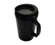 ThermoServ ThermoServ Thermobecher mit Schaumstoff, isoliert, ca. 34 ml, Schwarz