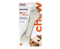 Petstages #30123 Newhide Bone, Kauspielzeug, Resistentes Spielzeug für große Hunde, Knochengröße L