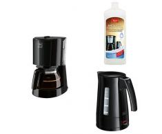 Melitta, Filterkaffeemaschine + Melitta 192618 Flüssigentkalker für Filtermaschinen, 250 ml, Anti Calc + Melitta Enjoy Wasserkocher Aqua