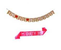 BannerIm 30 Bitches zum 30. Geburtstag, Party-Dekoration, goldfarben