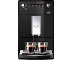 Melitta Purista F 230-102 Kaffeevollautomat mit flüsterleisem Kegelmahlwerk (Direktwahltaste, 2-Tassen Funktion, 20 cm Breite, entnehmbare Brühgruppe) schwarz