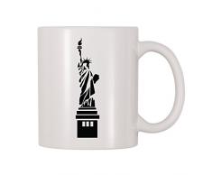 4 alle mal Freiheitsstatue Kaffee Tasse 11 Oz weiß