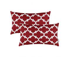 CaliTime Kissenbezüge, Kissenhülle 2 Stück Kissen Werfen Kissen Abdeckungen Fälle Schutz Muscheln zum Couch Sofa Schlafzimmer Zuhause Weihnachten Dekor (30cm x 50cm)