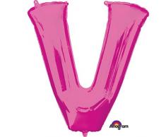 Anagram Folienballon 35444 Buchstabe V, 86,4 cm Pink