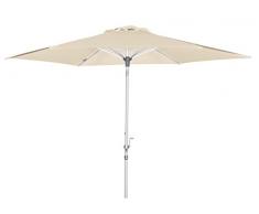 GoodSun Sonnenschirm Kurbelschirm, natur, 305 cm rund, Gestell Alu/Stahl/Kunststoff, Bespannung Polyester, 7.6 kg