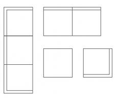 King Collection Outdoor T1007393 Tisch Neptune Quadro mit Top aus gehärtetem Glas, 72X72X31H