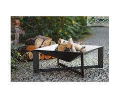 KORONO 5900105400338 Feuerschale, Rohstal, 70 x 70 x 30 cm