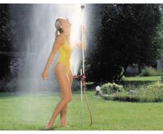 Gardena Gartendusche duo: Dusche mit zwei angenehmen Strahlarten, Brausestrahl oder Sprühnebel, Wassermenge stufenlos regulier- und absperrbar, großer Duschkopf, fester Stand, (959-20)