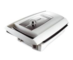 DeLonghi CGH 200 Kontaktgrill mit 1800 Watt antihaftbeschichtete Garplatten mit Fettablauf