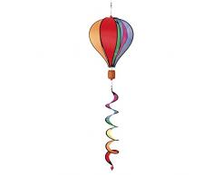 HQ Windspiration 109326 - Hot Air Balloon Twist Rainbow, UV-beständiges und wetterfestes Windspiel - Länge: 104 cm, Ø: 28 cm, inkl. Aufhängung