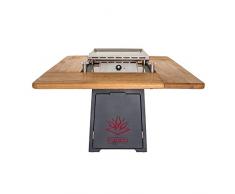 Funco Relax-Elektro Gartentisch Grundausstattung Elektrogrill, Antrazit, 130 x 130 x 77 cm