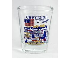 Cheyenne Wyoming Great American Cities Collection Shot Glas.