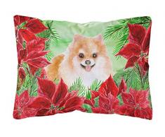 Carolines Treasures CK1363PW1216 Pomeranian #2 Outdoor Canvas Kissen, Weihnachtsstern