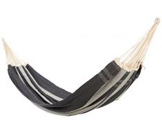 AMAZONAS XXL Komfort Hängematte Paradiso Silver handgefertigt in Brasilien 250cm x 175cm bis 200kg in Grau-Weiß-gestreift