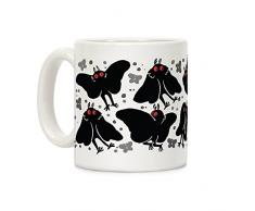 Cute Mothman Pattern Weiß 11 Unze Keramik Kaffee Becher von lookhuman