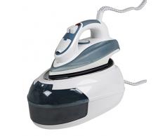 Team Kalorik auffüllbare Dampfbügelstation, Keramiksohle, 800 ml Wassertank, 2400 W, Weiß/Blau, TKG SIS 1003