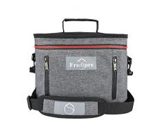 Freshore Isolierte Mittagessen Kühltasche für Box Männer Wiederverwendbare Snack Food Beutel/Reise Strand Camping Flasche Korkenzieher Kit Utensilien Tote (Dunkelgrau)