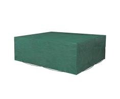 SONGMICS Schutzhülle für Gartenmöbel, 242 x 162 x 100 cm, Abdeckeplane für Tisch und Stühle, Outdoor, wasserdicht, rechteckig, grün GFC96L
