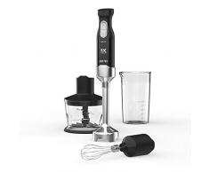 Imetec Hb5 2500 Standmixer mit 3 Werkzeugen, Tritatutto, Schneebesen und Gläser, Extra Large, 2 Geschwindigkeitsstufen, Leistung 800 W, 15.000 U/Min, Edelstahl