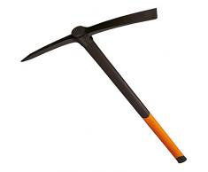 Fiskars geschmiedete Kreuzhacke, Länge: 90 cm, Gewicht: 2,95 kg, Geschmiedeter Stahl-Kopf/Glasfaserverstärkter Kunststoff-Griff, Schwarz/Orange, 200, 1001733