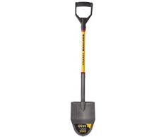 Stanley Fatmax Gartenschaufel aus Fiberglas, D-Griff, runde Spitze, Gelb/Schwarz