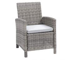 greemotion Polyrattan-Sessel Malia, Gartensessel mit Kissen, ca. 65 x 90 x 59 cm