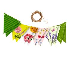 moses. Dekogirlande für den Garten | Wimpelkette zur Dekoration bei Gartenpartys oder Anderen Festen | Im farbenfrohen Blatt & Blüte Design
