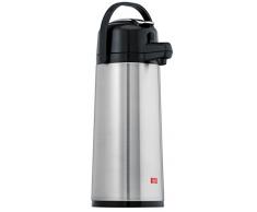 Melitta Pump-Isolierkanne, 2,2 l, ca. 18 Tassen, Edelstahlkolben, Edelstahl, Silber/Schwarz