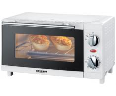 SEVERIN TO 2054 Back- und Toastofen (800 W, Inkl. Grillrost und Backblech, 9 L) weiÃ