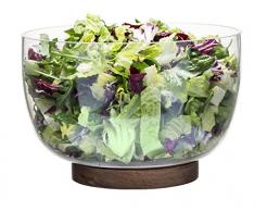 Sagaform - Salatschale / Salatschüssel / Servierschale - Oak - Glas / Eichenholz - Ø22cmxH15cm