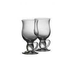 Belleek Pottery Galway Latte-Becher, Kristallglas, 14 cm, transparent, 2 Stück