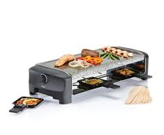 Princess Raclette Steingrill - für bis zu 8 Personen mit 8 Pfännchen und regelbarem Thermostat, 162830