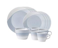 Royal Doulton Geschirrset, blau, 16-teilig, Porzellan