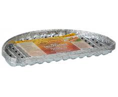 Favorit Grillplatte, halbrund, 5er Set – Aluminium Pfanne, 30 cm Durchmesser, für BBQ oder Grill - 1815