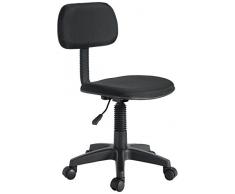 VCM Bürostuhl Drehstuhl Schreibtischstuhl Büro Stuhl Möbel Chefsessel Schwarz Höhenverstellbar 70-82x58x48 cm Sitzona