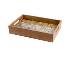 Oenophilia Greenophile Bambus Kork Service Tablett Set, 100% Bambus, Glasscheibe, Selbstmontage, Korken nicht im Lieferumfang enthalten