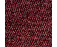 Teppichboden Schlingentextur Kurzflor Auslegware Bodenbelag rot 200 x 400 cm. Weitere Farben und Größen verfügbar