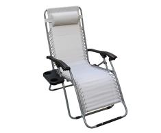 Eurosan Relaxliege, Gestell hellgrau, Textilbespannung lichtgrau, 95 x 65 x 14.5 cm, RLG