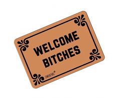 Welcome Bitches – Funny Fußmatten Fußmatte-Durable Waschmaschine gewaschen Personalized 59,9 cm (L) X 39,9 cm (W) Zoll