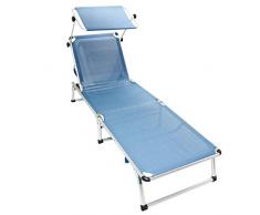 Homecall Klappbare Sonnenliege aus Aluminium - (Blau)
