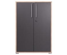 Germania 1692-58 abschlieÃbarer Aktenschrank GW-Duo in der Farbe Anthrazit, 75 x 115 x 38 cm (BxHxT)