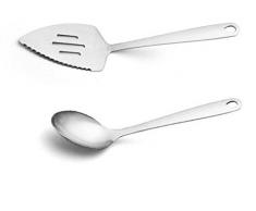 Farberware Servierset aus Edelstahl (Tortenheber und Servierlöffel)